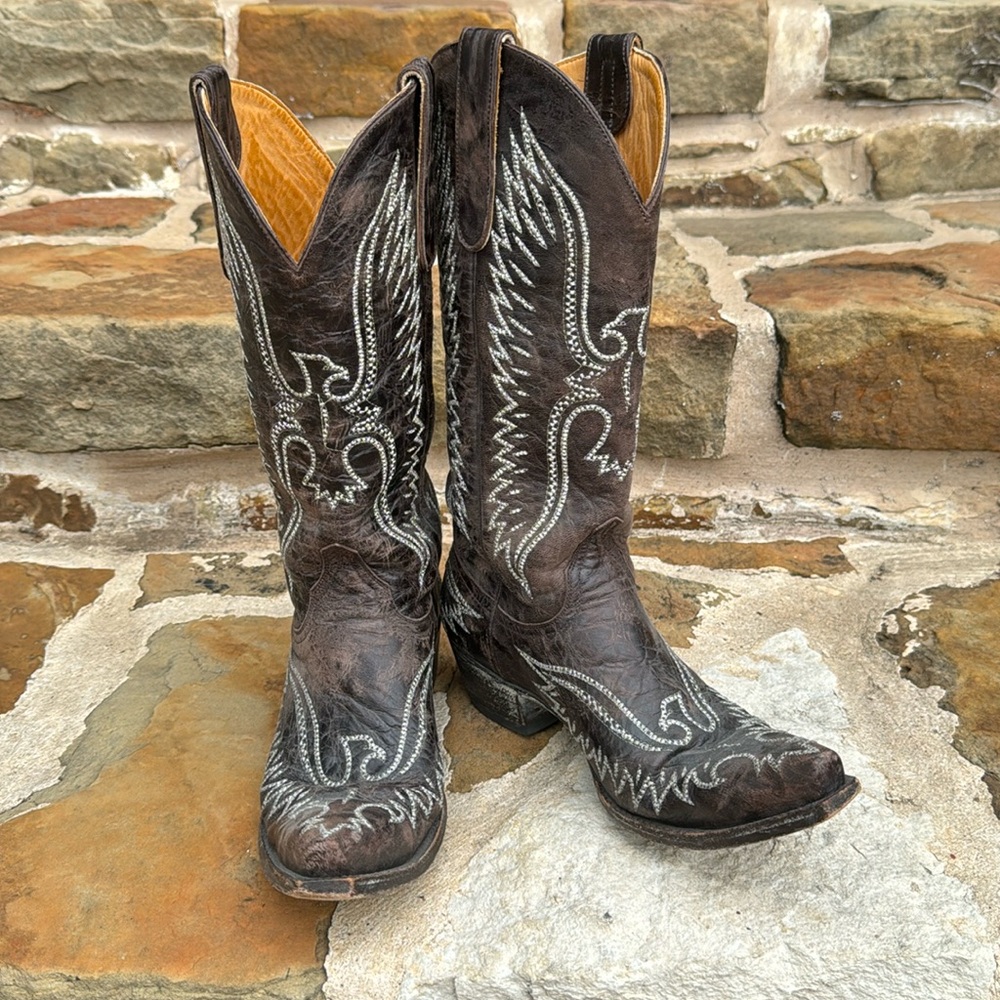 Old Gringo Vintage Elvis Eagle Stitched Cowgirl Boot